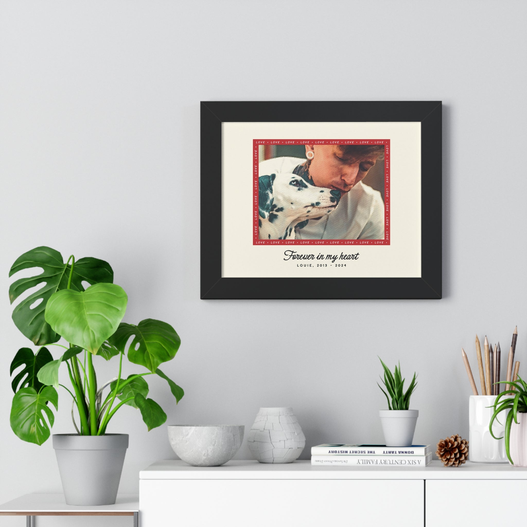 Personalized Watercolor Pet Love Portrait – A Timeless Tribute