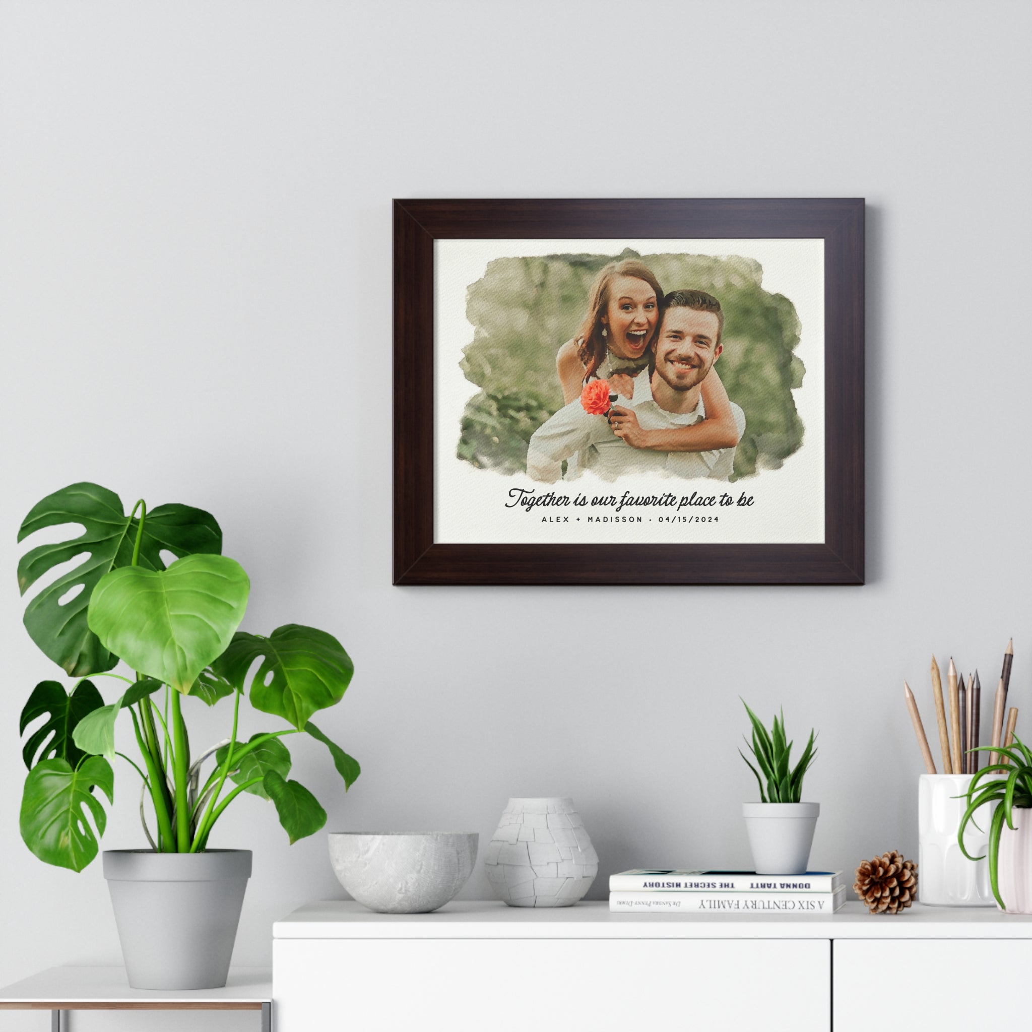 Personalized Watercolor Couple Portrait – A Timeless Keepsake