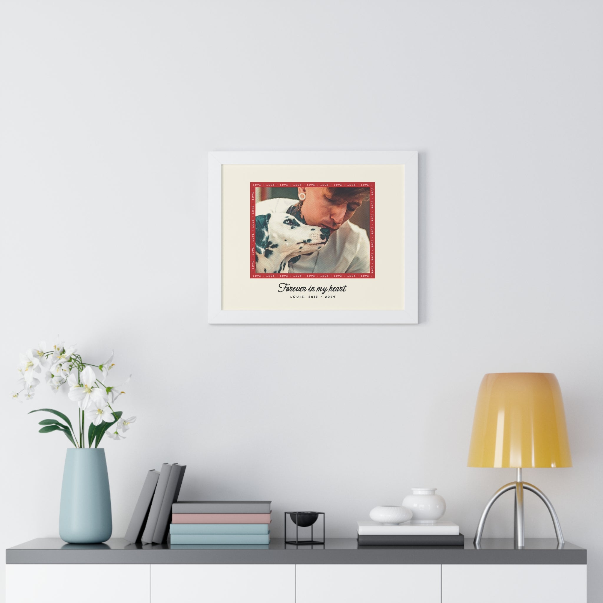 Personalized Watercolor Pet Love Portrait – A Timeless Tribute