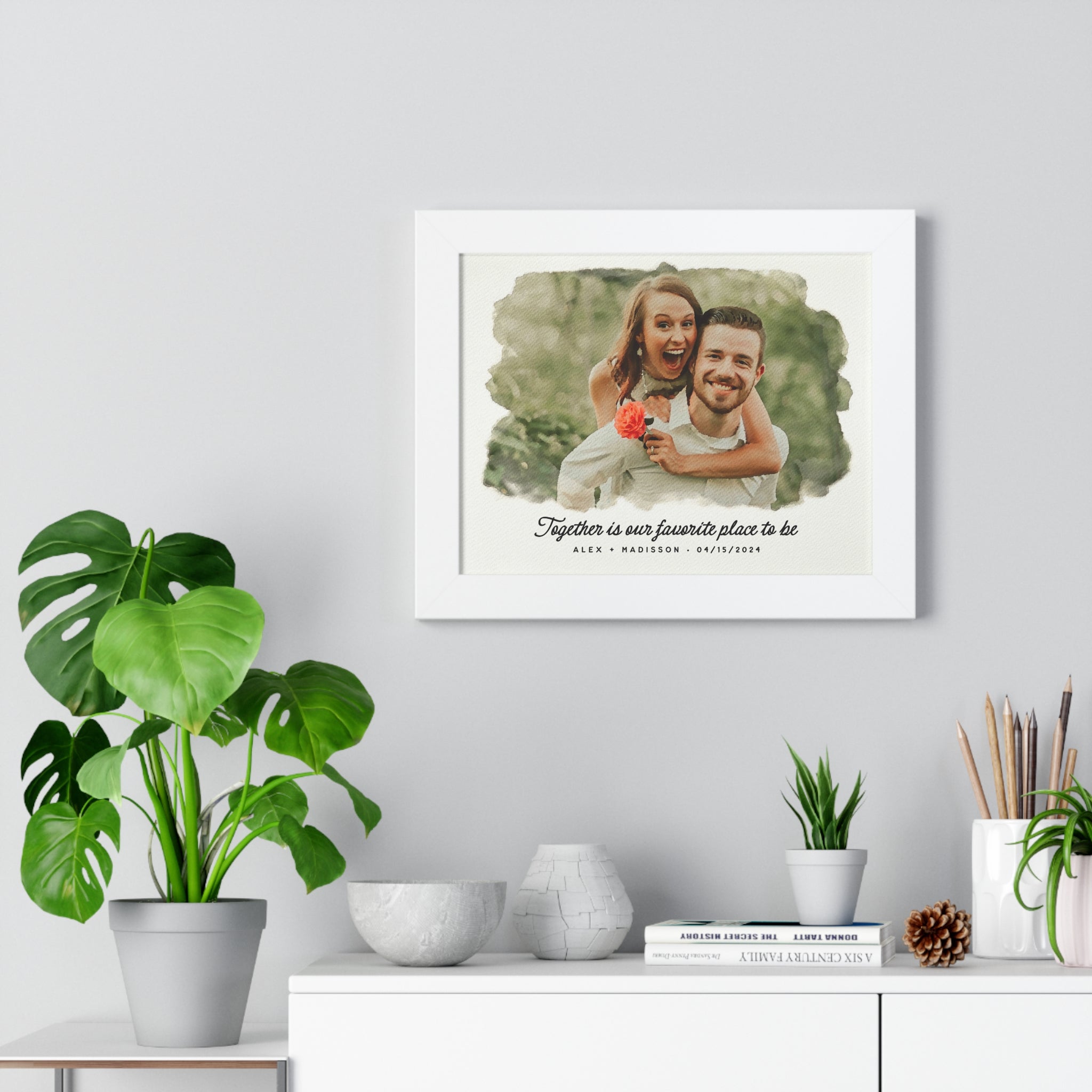 Personalized Watercolor Couple Portrait – A Timeless Keepsake