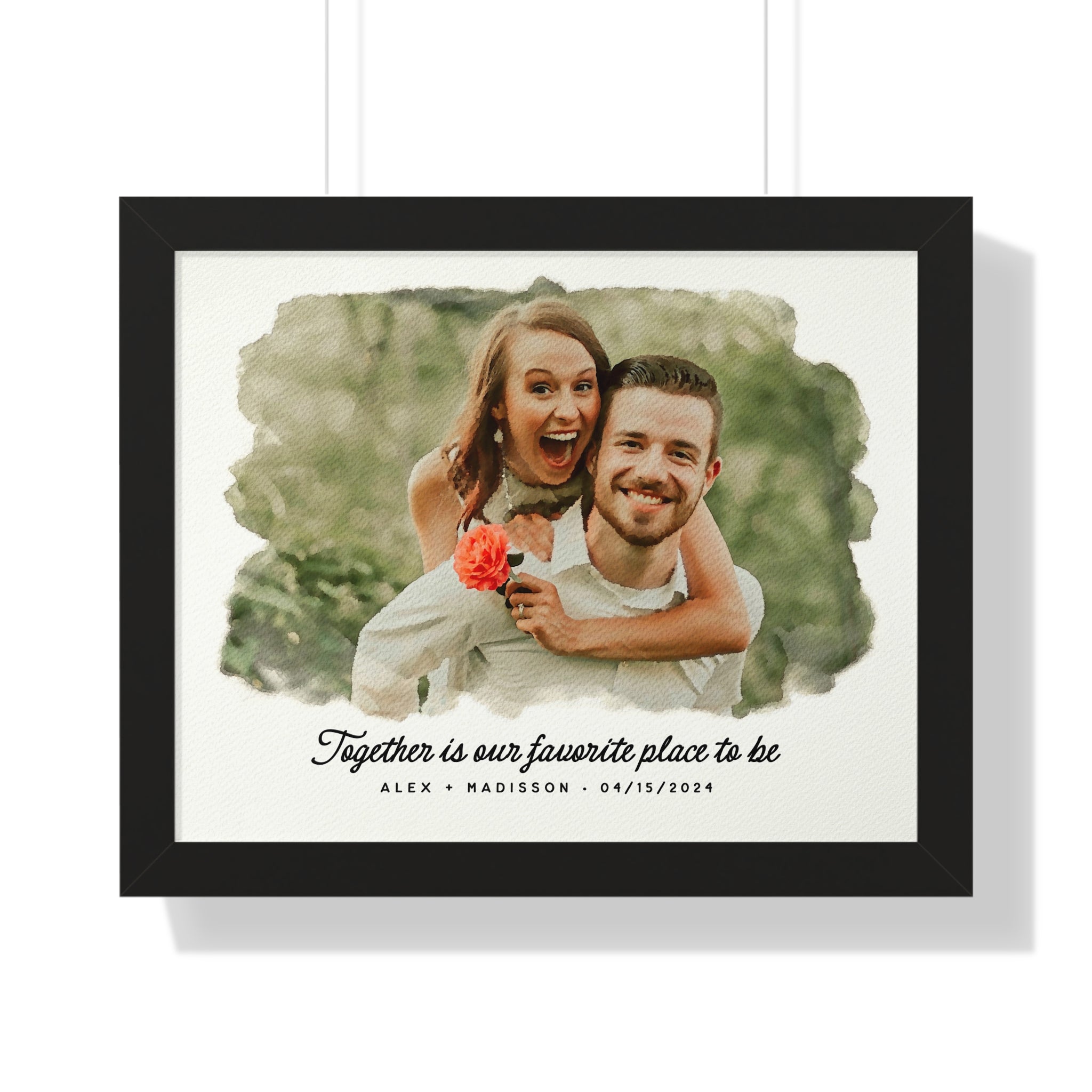 Personalized Watercolor Couple Portrait – A Timeless Keepsake