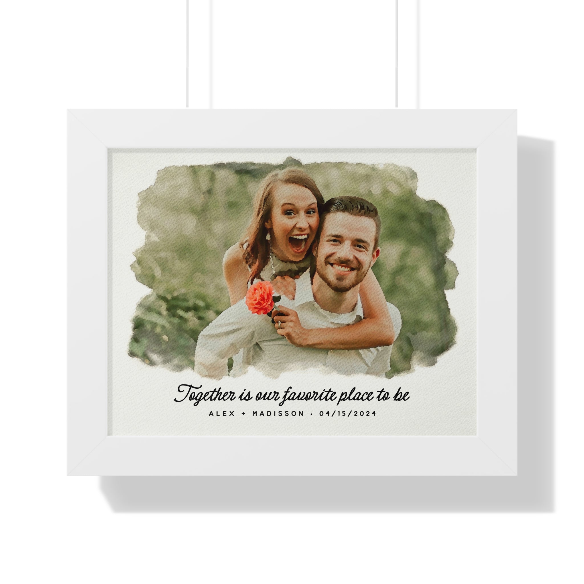 Personalized Watercolor Couple Portrait – A Timeless Keepsake