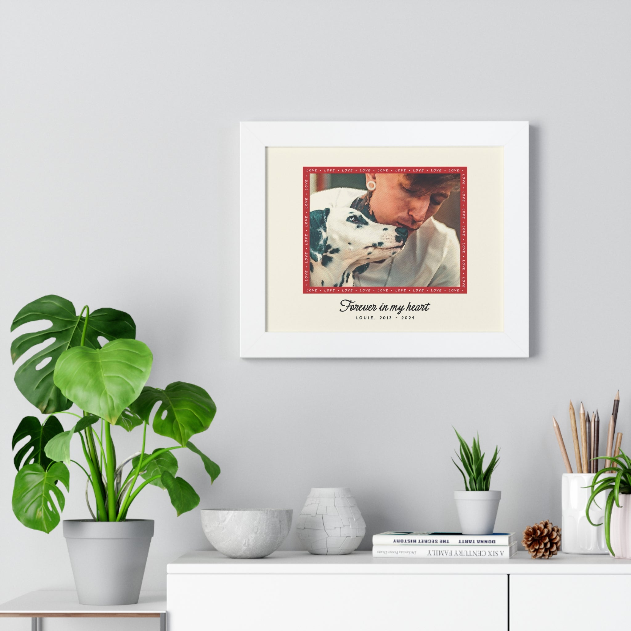 Personalized Watercolor Pet Love Portrait – A Timeless Tribute