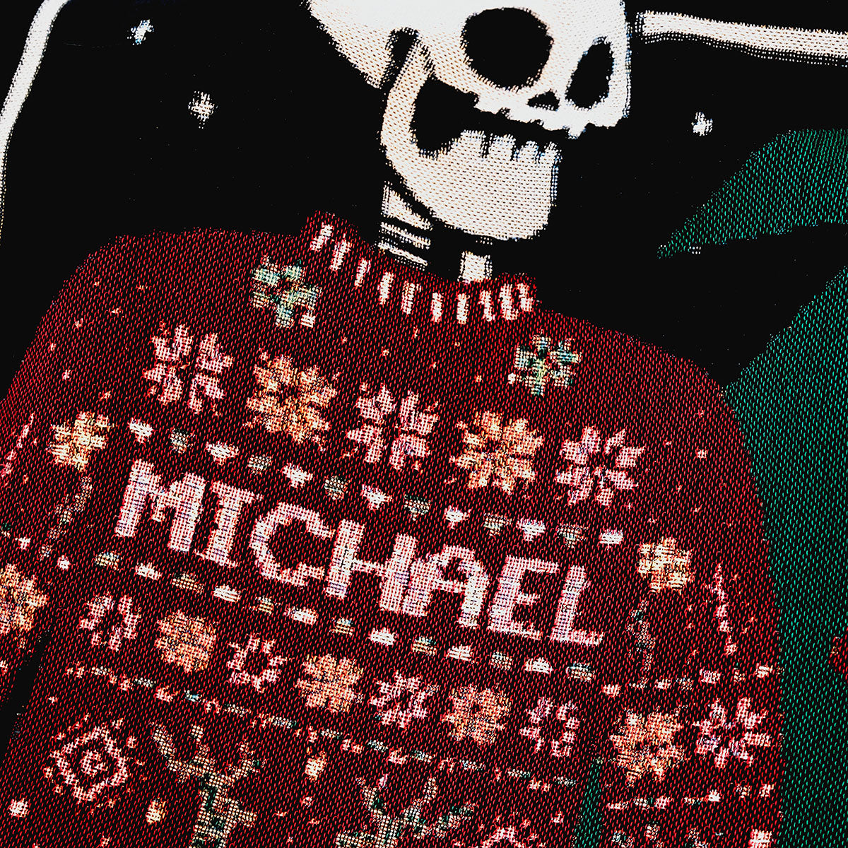 Christmas Skeleton Couple Personalized Woven Blanket