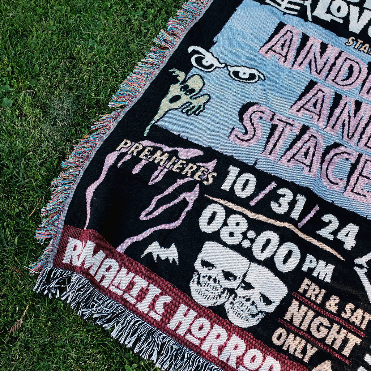 Personalized Horror Picture Couple Woven Blanket