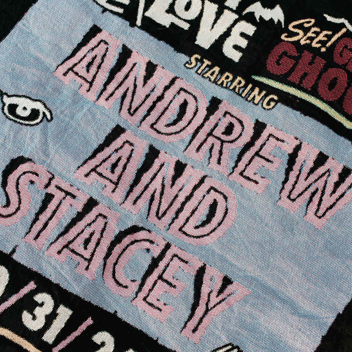 Personalized Horror Picture Couple Woven Blanket