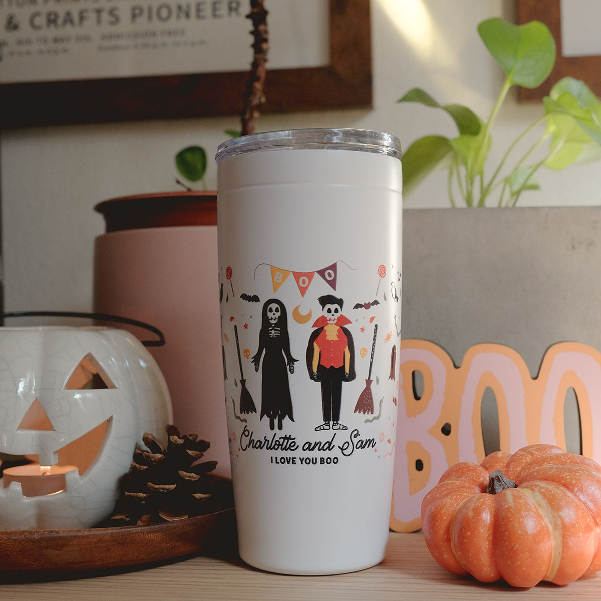 Personalized Spooky Couple Tumbler