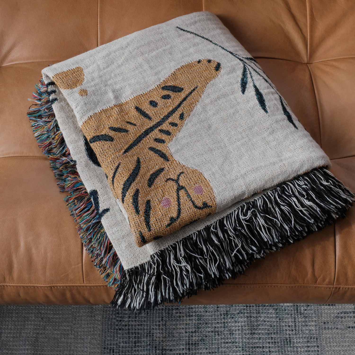 Personalized Tigers Woven Blanket - Woven - Personalized Gifts for Couples, Custom Birthday Gifts, Custom Anniversary Gifts | Relatable Basic