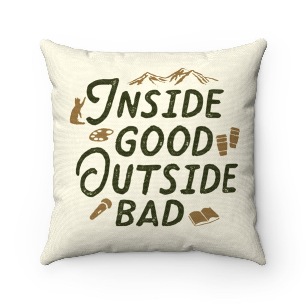 Inside Good Outside Bad Pillow - Pillow - Personalized Gifts for Couples, Custom Birthday Gifts, Custom Anniversary Gifts | Relatable Basic