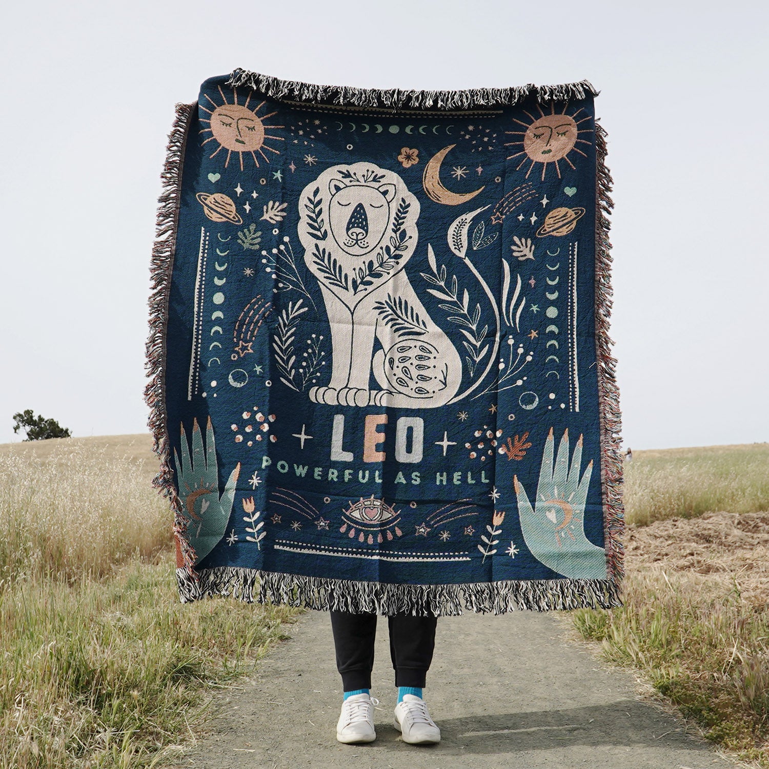 Leo Zodiac Woven Blanket - Woven - Personalized Gifts for Couples, Custom Birthday Gifts, Custom Anniversary Gifts | Relatable Basic