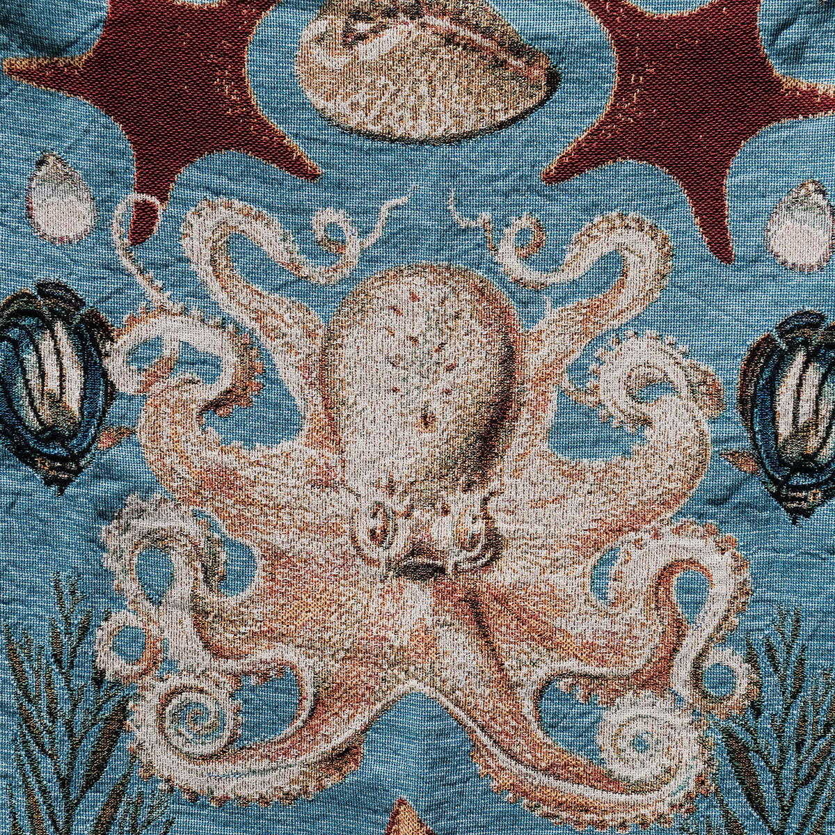 Octopus Ocean Woven Blanket