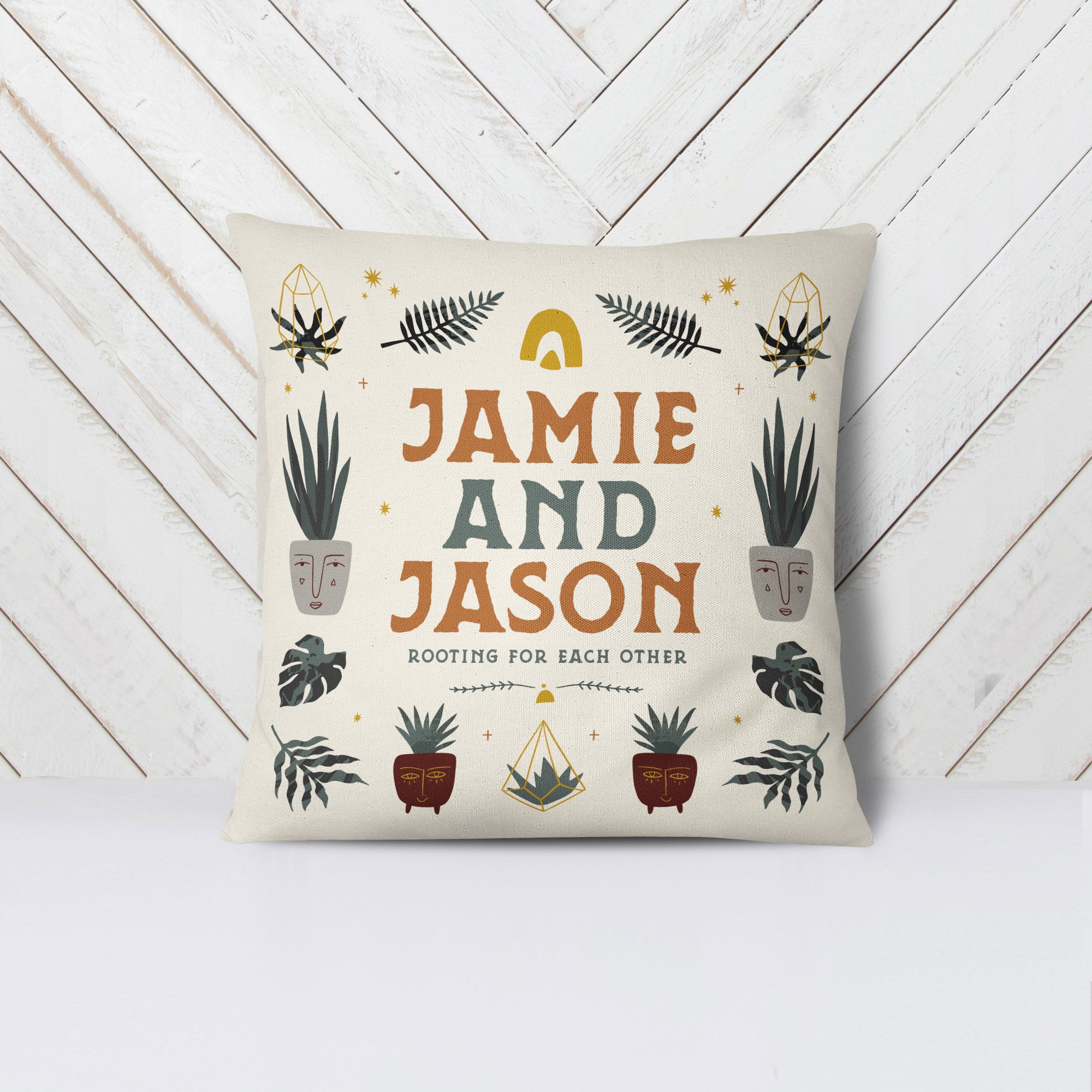 Personalized Plants Lover Pillow - Pillow - Personalized Gifts for Couples, Custom Birthday Gifts, Custom Anniversary Gifts | Relatable Basic